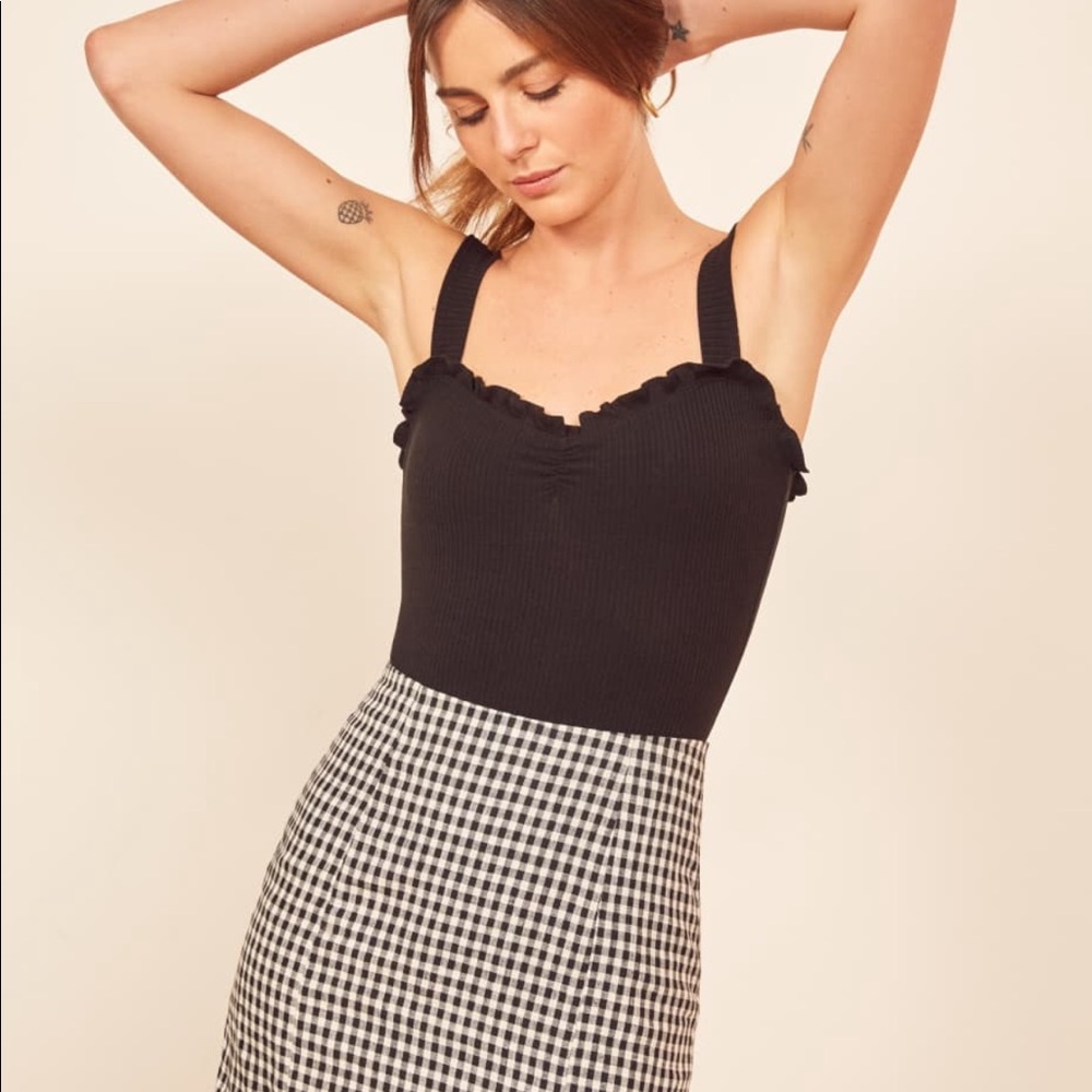 Reformation black Lilah Bodysuit